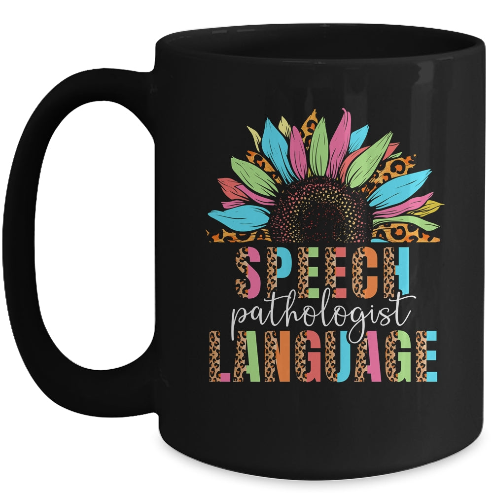 Sunflower Speech Therapy SLP Speech Language Pathologist Mug | siriusteestore