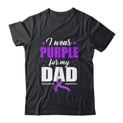 Support I Wear Purple For My Dad Alzheimer's Awareness Shirt & Hoodie | siriusteestore