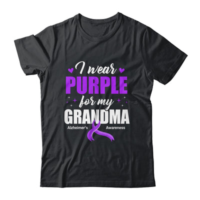 Support I Wear Purple For My Grandma Alzheimer's Awareness Shirt & Hoodie | siriusteestore
