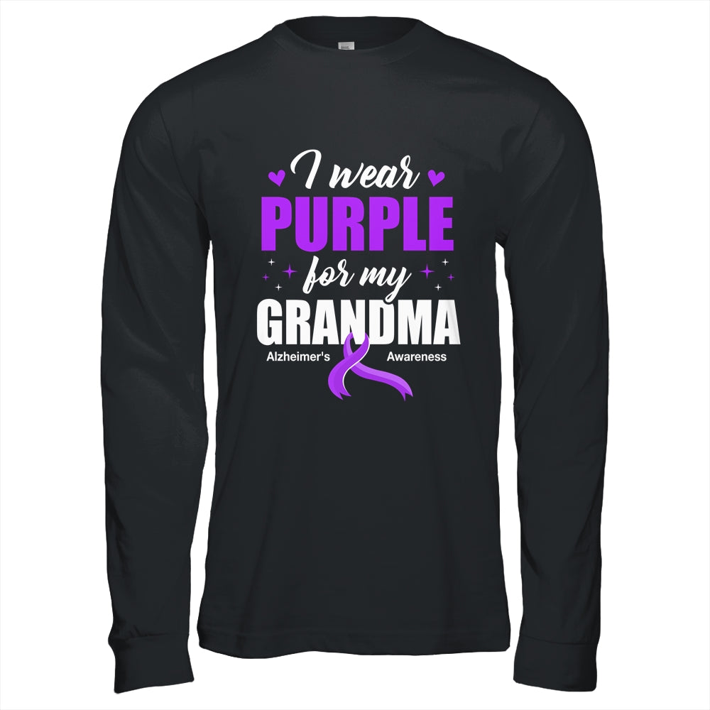 Support I Wear Purple For My Grandma Alzheimer's Awareness Shirt & Hoodie | siriusteestore