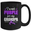 Support I Wear Purple For My Grandpa Alzheimer's Awareness Mug | siriusteestore