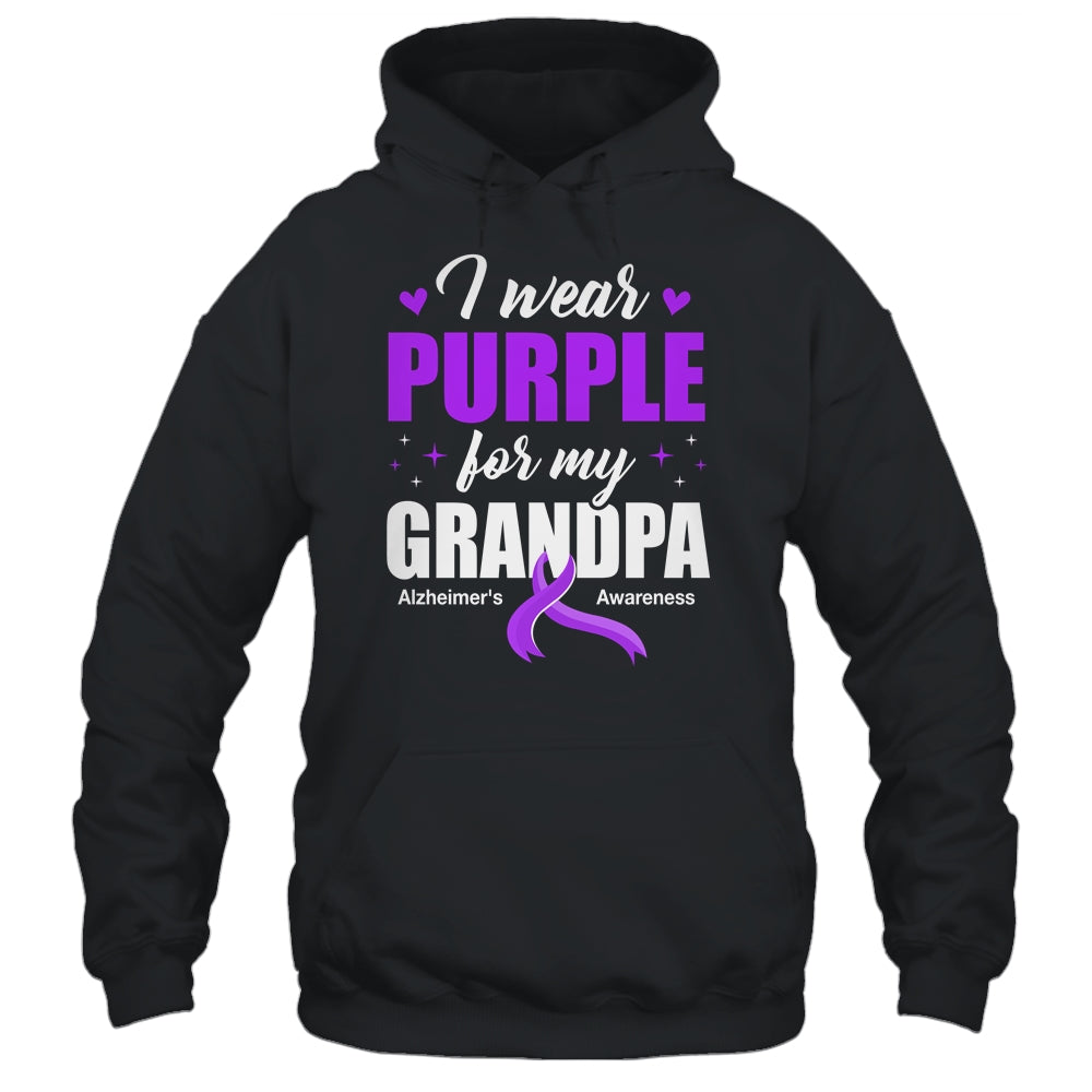 Support I Wear Purple For My Grandpa Alzheimer's Awareness Shirt & Hoodie | siriusteestore
