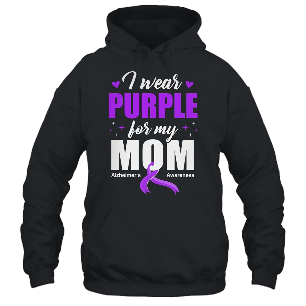 Support I Wear Purple For My Mom Alzheimer's Awareness Shirt & Hoodie | siriusteestore