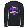 Support I Wear Purple For My Mother-In-Law Alzheimer's Awareness Shirt & Hoodie | siriusteestore