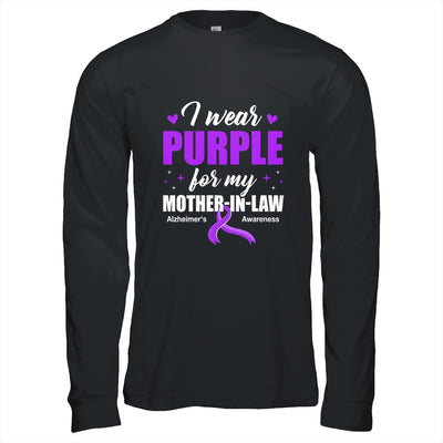 Support I Wear Purple For My Mother-In-Law Alzheimer's Awareness Shirt & Hoodie | siriusteestore