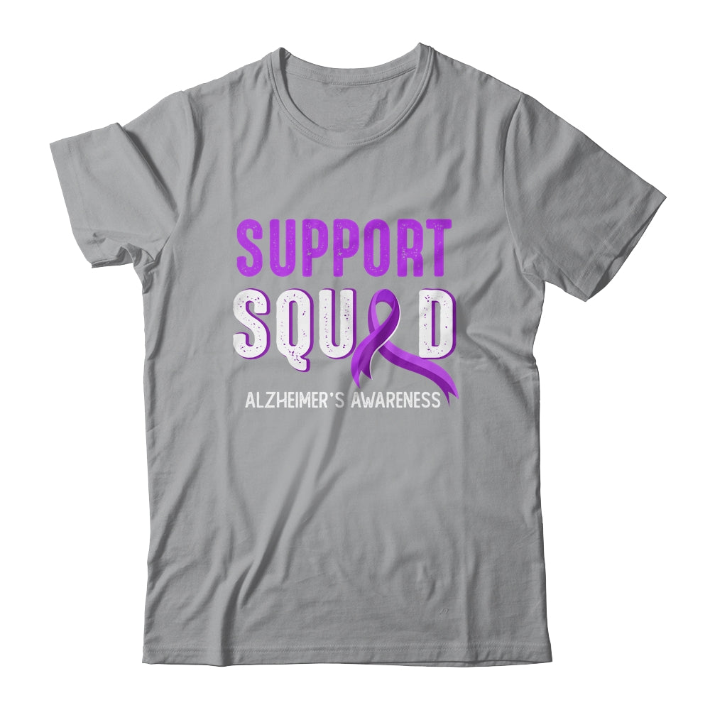 Support Squad Alzheimer's Awareness Purple Ribbon Shirt & Hoodie | siriusteestore