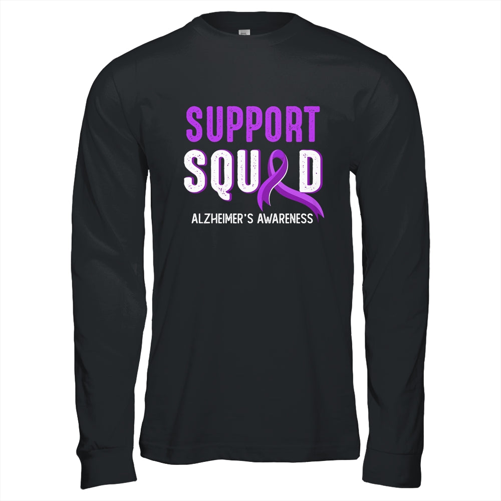 Support Squad Alzheimer's Awareness Purple Ribbon Shirt & Hoodie | siriusteestore