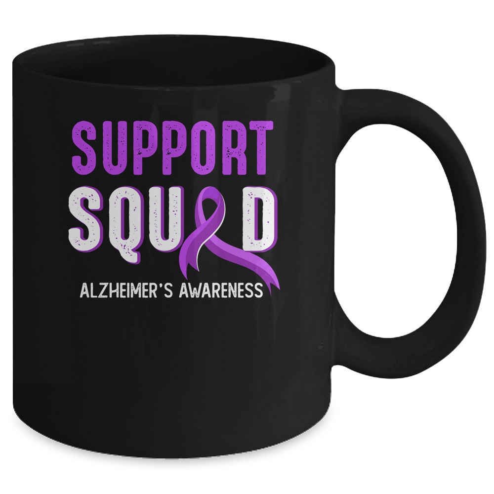 Support Squad Alzheimer's Awareness Purple Ribbon Mug | siriusteestore