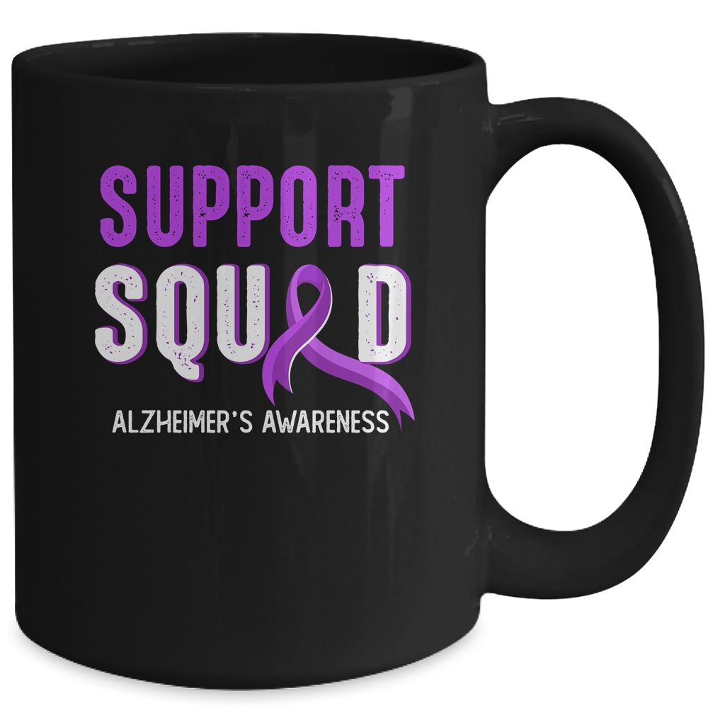 Support Squad Alzheimer's Awareness Purple Ribbon Mug | siriusteestore