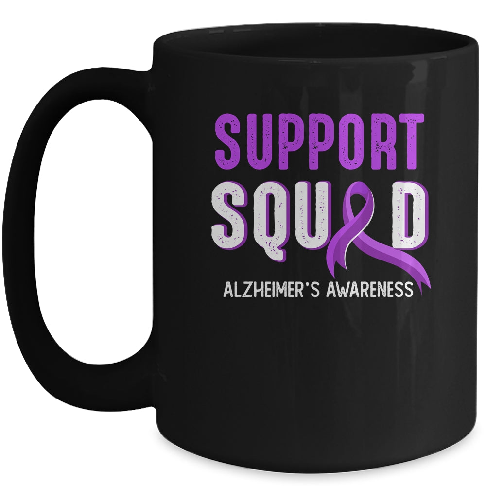 Support Squad Alzheimer's Awareness Purple Ribbon Mug | siriusteestore