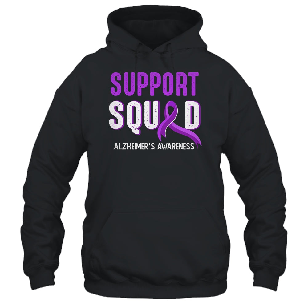 Support Squad Alzheimer's Awareness Purple Ribbon Shirt & Hoodie | siriusteestore