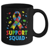 Support Squad Autism Awareness Month Ribbon Men Women Kids Mug | siriusteestore