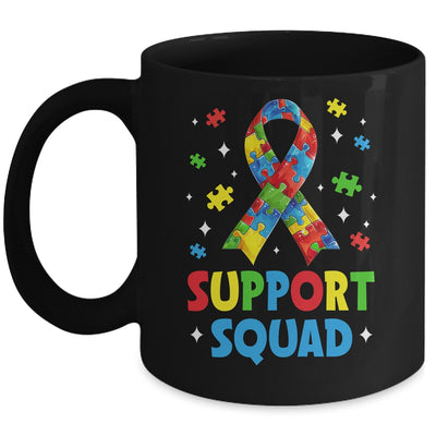 Support Squad Autism Awareness Month Ribbon Men Women Kids Mug | siriusteestore
