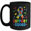 Support Squad Autism Awareness Month Ribbon Men Women Kids Mug | siriusteestore