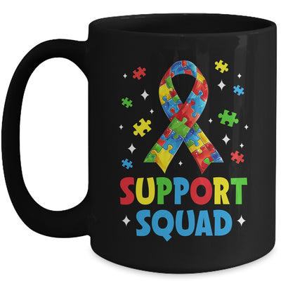 Support Squad Autism Awareness Month Ribbon Men Women Kids Mug | siriusteestore