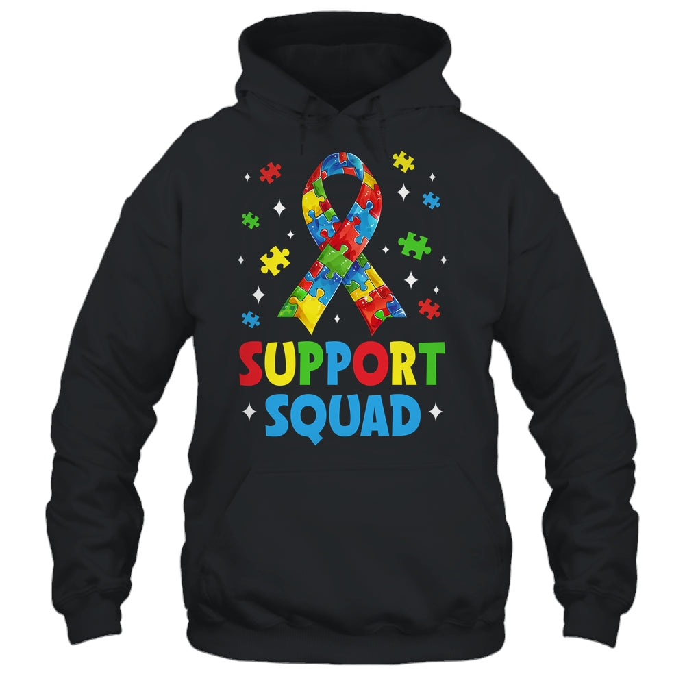 Support Squad Autism Awareness Month Ribbon Men Women Kids Shirt & Tank Top | siriusteestore