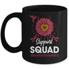 Support Squad Brain Aneurysm Awareness Sunflower Hummingbird Mug | siriusteestore