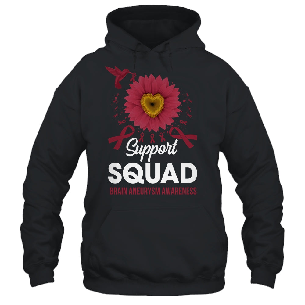 Support Squad Brain Aneurysm Awareness Sunflower Hummingbird Shirt & Tank Top | siriusteestore