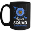Support Squad Colon Cancer Awareness Sunflower Hummingbird Mug | siriusteestore