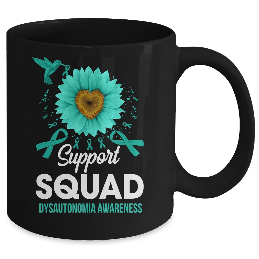 Support Squad Dysautonomia Awareness Sunflower Hummingbird Mug | siriusteestore