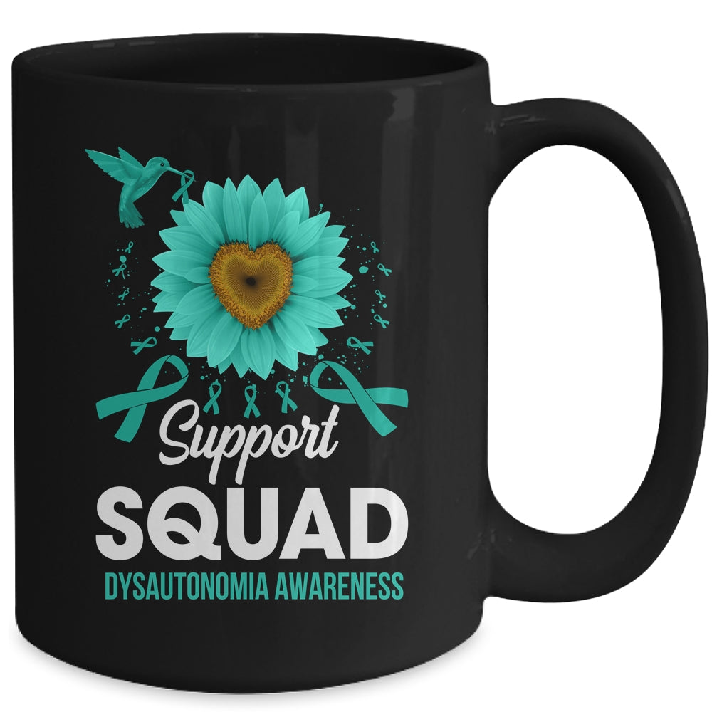 Support Squad Dysautonomia Awareness Sunflower Hummingbird Mug | siriusteestore