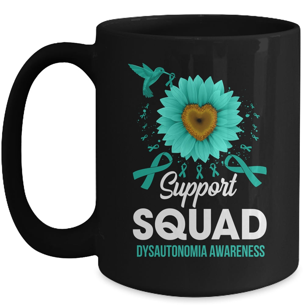 Support Squad Dysautonomia Awareness Sunflower Hummingbird Mug | siriusteestore