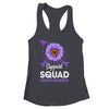 Support Squad Epilepsy Awareness Sunflower Hummingbird Shirt & Tank Top | siriusteestore