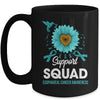 Support Squad Esophageal Cancer Awareness Sunflower Hummingbird Mug | siriusteestore