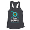 Support Squad Esophageal Cancer Awareness Sunflower Hummingbird Shirt & Tank Top | siriusteestore