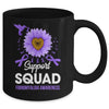Support Squad Fibromyalgia Awareness Sunflower Hummingbird Mug | siriusteestore