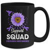 Support Squad Gynecological Cancer Awareness Sunflower Hummingbird Mug | siriusteestore