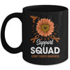 Support Squad Kidney Cancer Awareness Sunflower Hummingbird Mug | siriusteestore