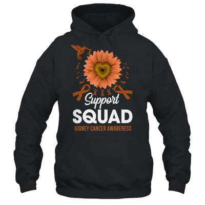 Support Squad Kidney Cancer Awareness Sunflower Hummingbird Shirt & Tank Top | siriusteestore