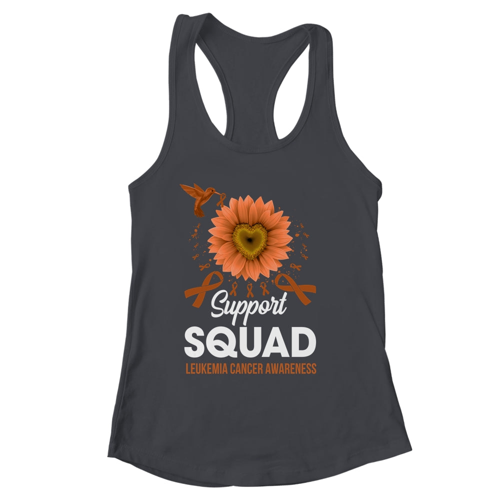 Support Squad Leukemia Cancer Awareness Sunflower Hummingbird Shirt & Tank Top | siriusteestore