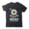 Support Squad Lung Cancer Awareness Sunflower Hummingbird Shirt & Tank Top | siriusteestore