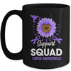 Support Squad Lupus Awareness Sunflower Hummingbird Mug | siriusteestore