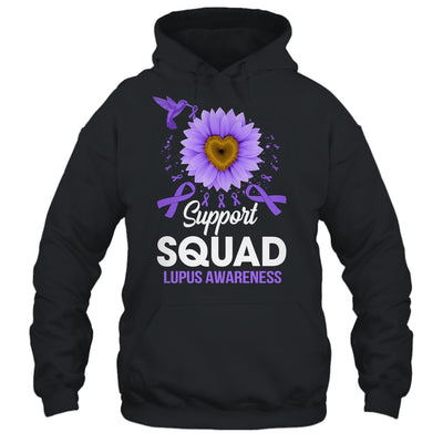 Support Squad Lupus Awareness Sunflower Hummingbird Shirt & Tank Top | siriusteestore