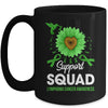 Support Squad Lymphoma Cancer Awareness Sunflower Hummingbird Mug | siriusteestore