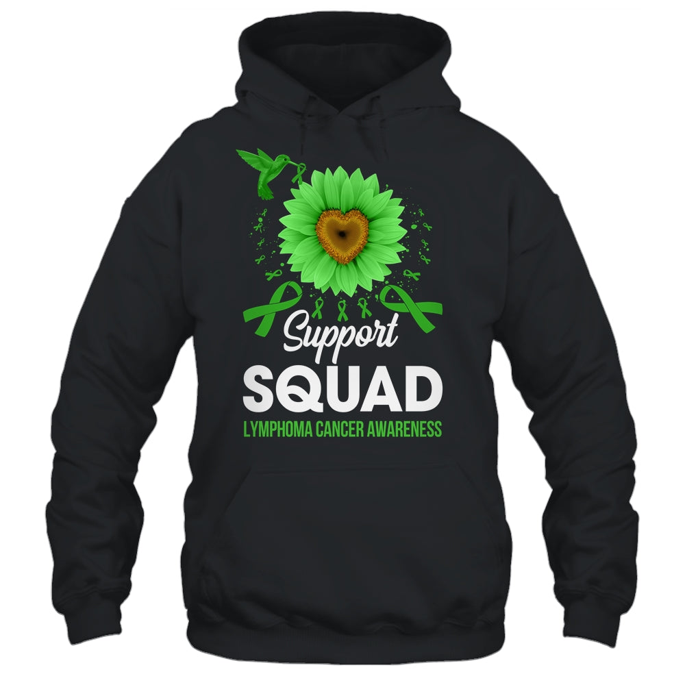 Support Squad Lymphoma Cancer Awareness Sunflower Hummingbird Shirt & Tank Top | siriusteestore