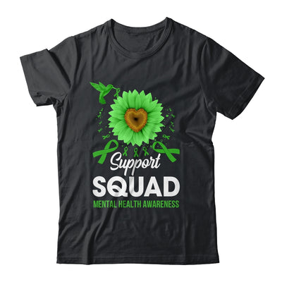 Support Squad Mental Health Awareness Sunflower Hummingbird Shirt & Tank Top | siriusteestore