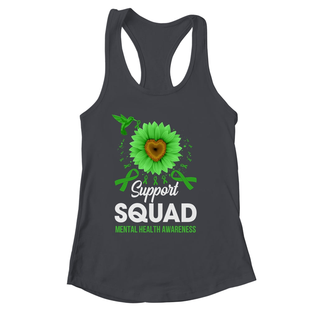 Support Squad Mental Health Awareness Sunflower Hummingbird Shirt & Tank Top | siriusteestore