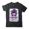 Support Squad Messy Bun Butterfly Alzheimer's Awareness Shirt & Hoodie | siriusteestore