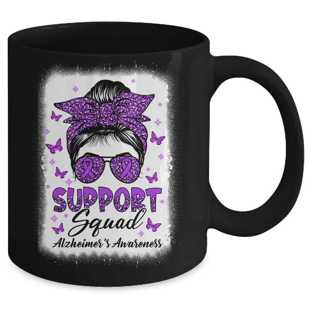 Support Squad Messy Bun Butterfly Alzheimer's Awareness Mug | siriusteestore