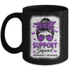 Support Squad Messy Bun Butterfly Alzheimer's Awareness Mug | siriusteestore