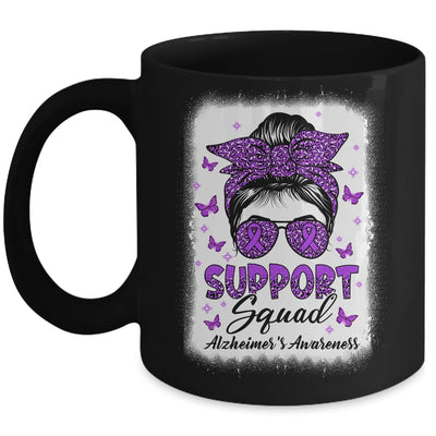 Support Squad Messy Bun Butterfly Alzheimer's Awareness Mug | siriusteestore