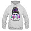 Support Squad Messy Bun Thyroid Cancer Awareness Groovy Shirt & Hoodie | siriusteestore