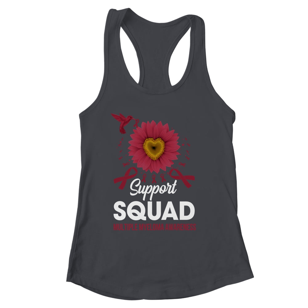 Support Squad Multiple Myeloma Awareness Sunflower Hummingbird Shirt & Tank Top | siriusteestore