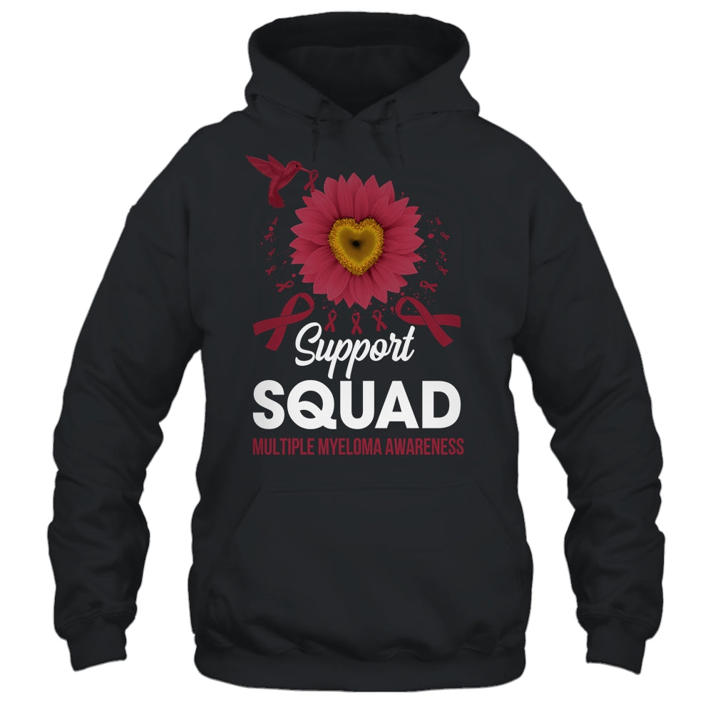 Support Squad Multiple Myeloma Awareness Sunflower Hummingbird Shirt & Tank Top | siriusteestore