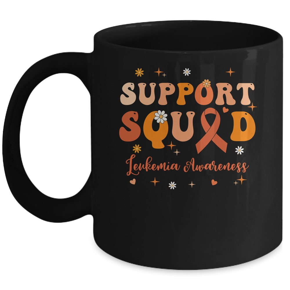 Support Squad Orange Ribbon Leukemia Awareness Blood Cancer Mug | siriusteestore