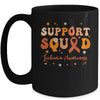 Support Squad Orange Ribbon Leukemia Awareness Blood Cancer Mug | siriusteestore